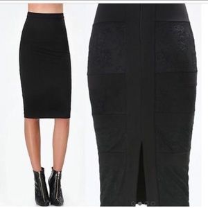 Bebe Black Pencil Skirt